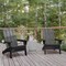 Flash Furniture Gray Adirondack Patio Chairs with Cupholder, 2PK 2-LE-HMP-1044-10-GY-GG - alternate 1
